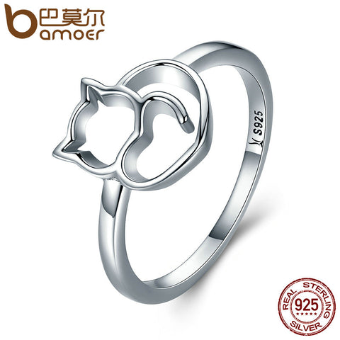 Authentic 100% 925 Sterling Silver Little Cat