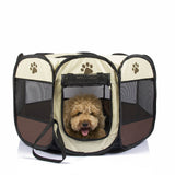 Pet Dog House Cute  Waterproof Cloth Pet SuppliesResistant Ventilation Fold  Puppy Portable Cage Pet Playpen Star Anise Pet Dog